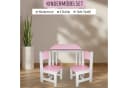 habeig Kindersitzgruppe mit Tisch und 2 Stühlen Rosa/Weiss Bild 5