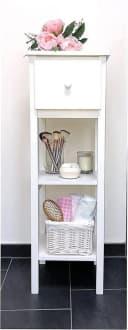 habeig Beistelltisch Badschrank Flurtisch Salontisch Badezimmerschrank Tisch Weiß Bild 1