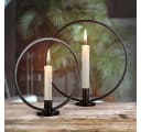 habeig Kerzenhalter 2er Set Kerzenhalter-Ring Schwarz Bild 1