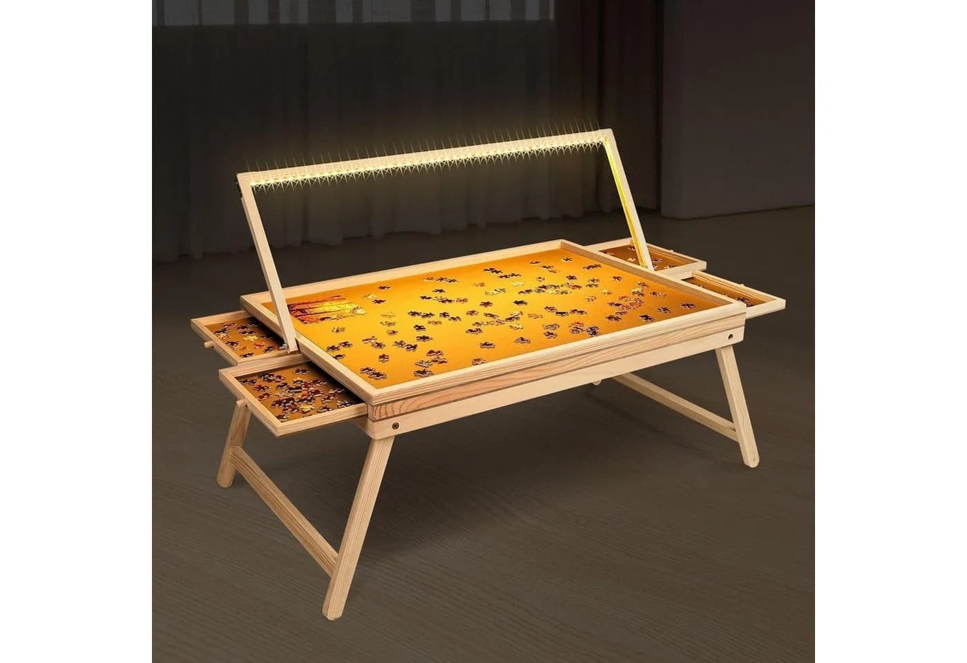 habeig Puzzlematte Puzzlebrett Puzzletisch für 1.000 Teile mit Licht - Bild 2