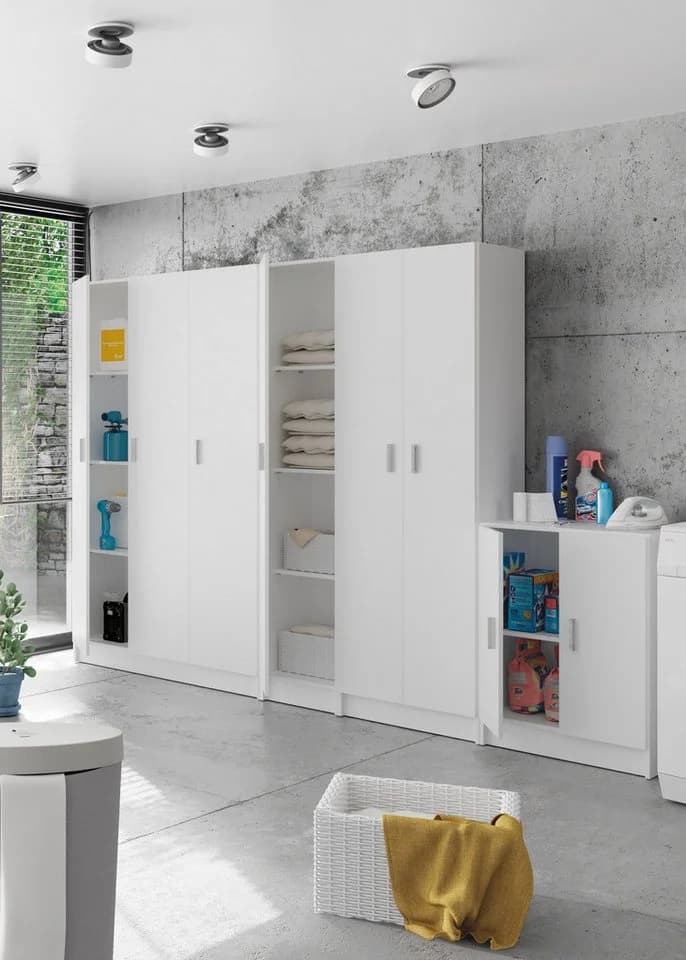 habeig Mehrzweckschrank Weiß 180 cm mit 2 Türen - Bild 4