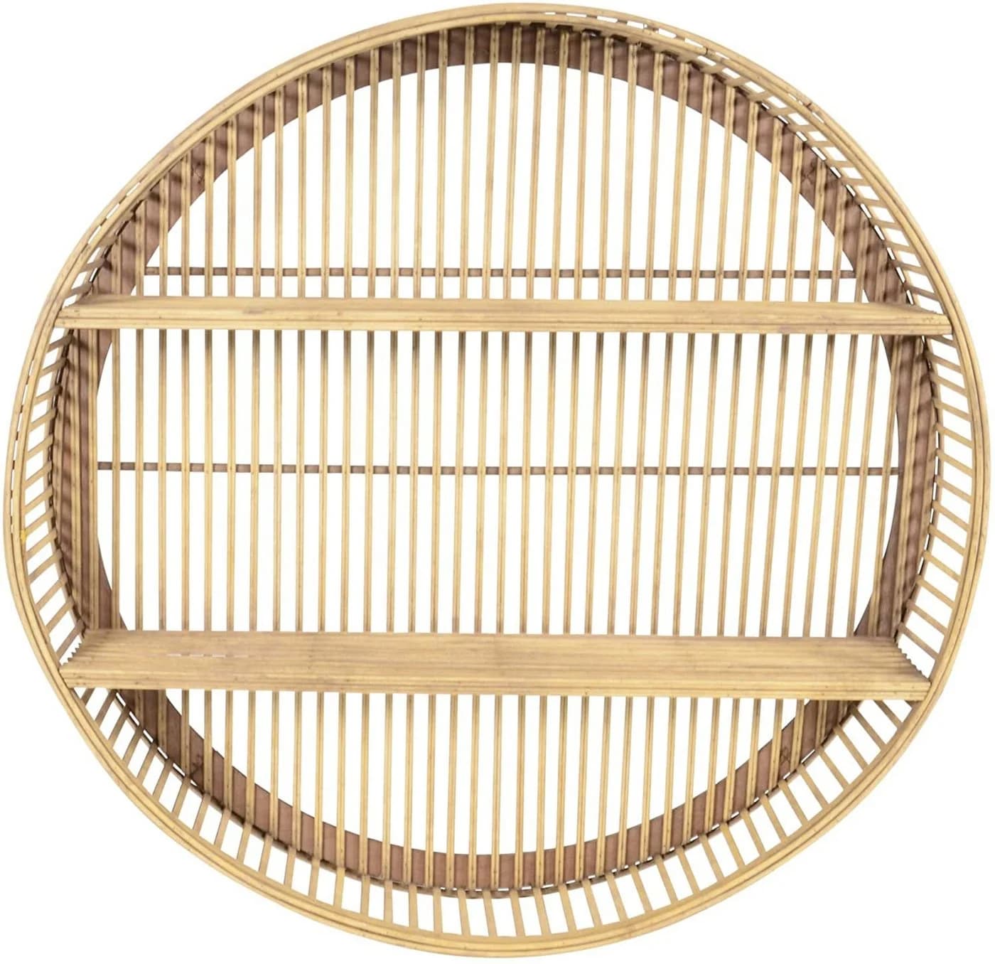 habeig Bambus Wandregal Rund 60 cm Natur - Bild 2