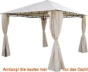 habeig Pavillon-Ersatzdach Beige PVC-Beschichtung 3x3m Bild 5