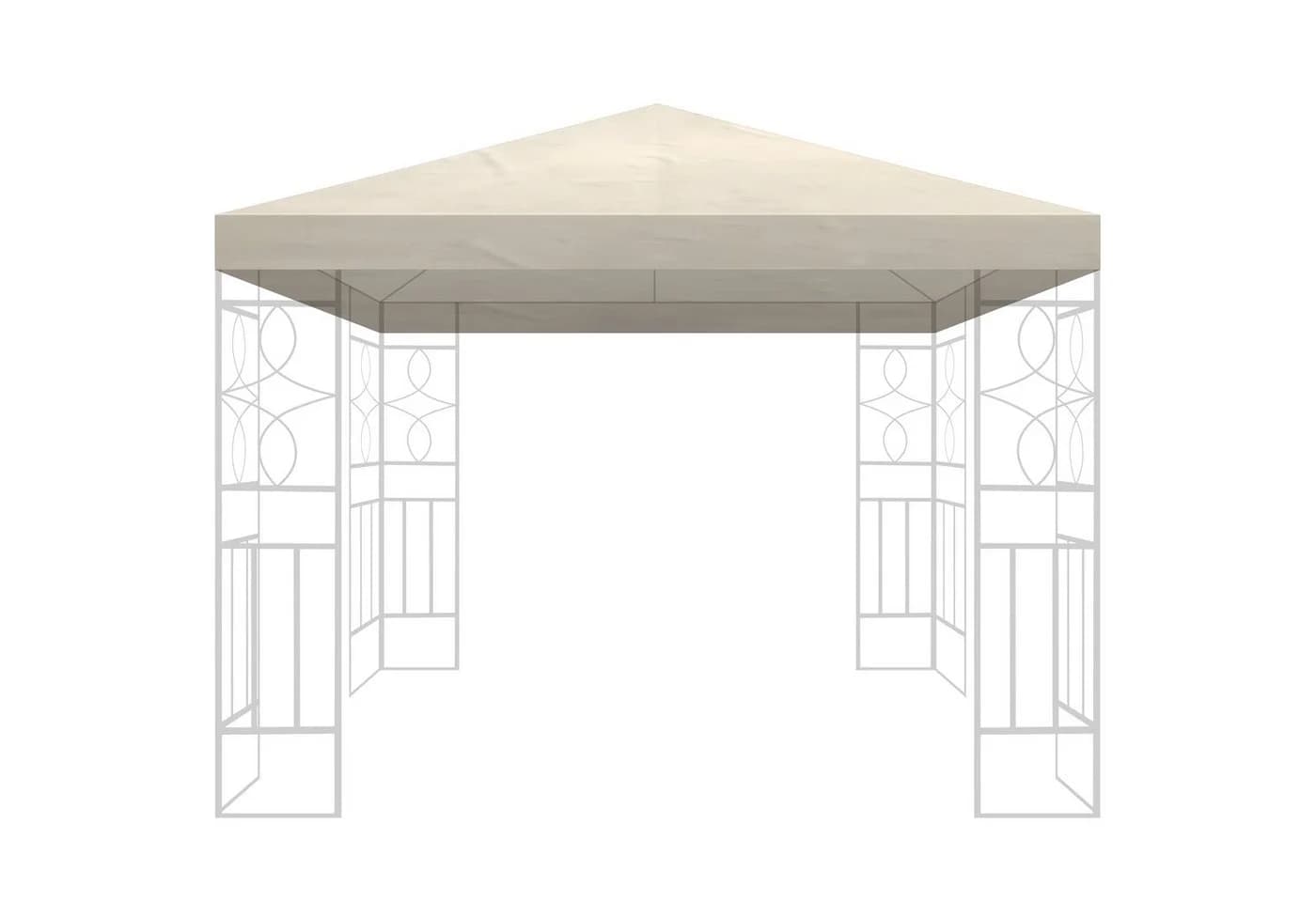 habeig Pavillon-Ersatzdach Beige PVC-Beschichtung Wasserdicht - Bild 2