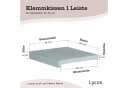 Lycce Bankauflage Klemmkissen 1 Leiste Blau Velour Bild 3