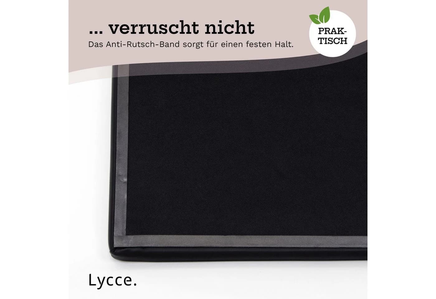 Lycce Bankauflage Klemmkissen 1 Leiste Blau Velour - Bild 4