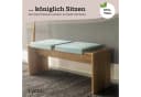 Lycce Bankauflage Klemmkissen 1 Leiste Blau Velour Bild 5