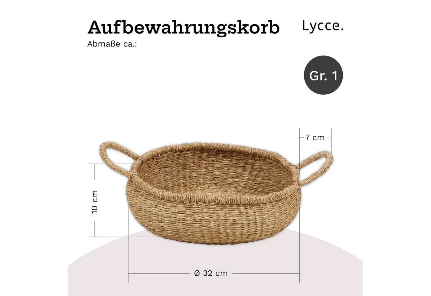 Lycce Aufbewahrungskorb Natur geflochten aus Seegras - Bild 3