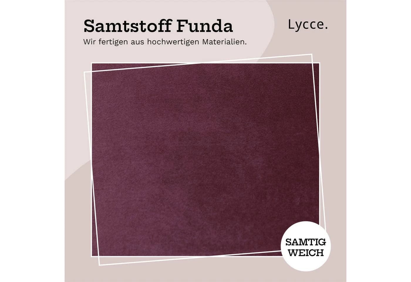 Lycce FUNDA Retro Samt Kissenbezug Berry 40x40 cm - Bild 5