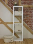 Lycce Regalkorb JAREK Weiß Baumwolle für Ikea Kallax Bild 1