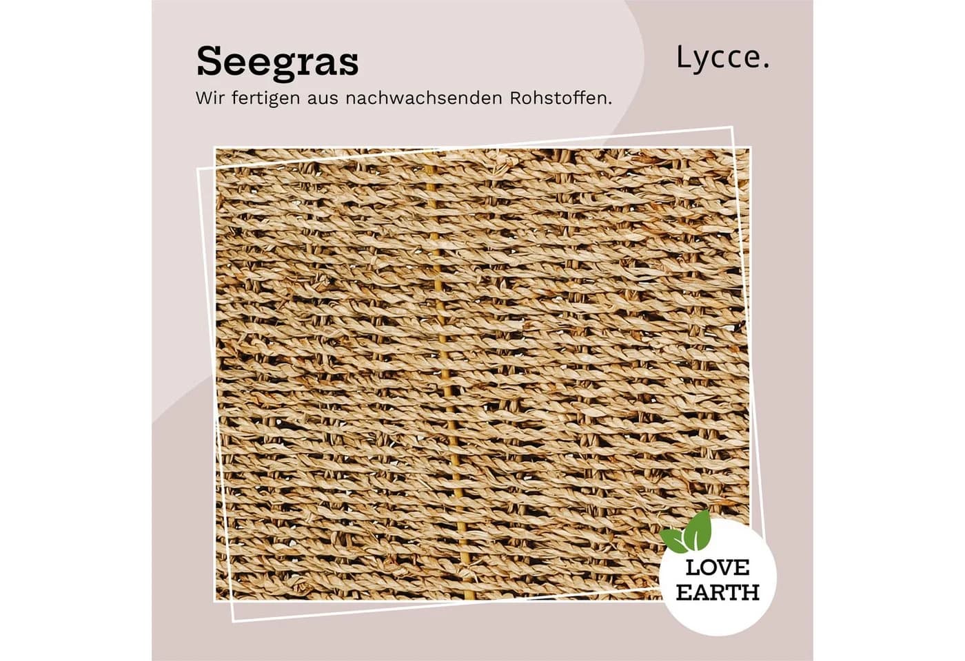 Lycce Regalkorb Kallax Einsatz Seegras Schwarz 33x33x33 cm - Bild 4