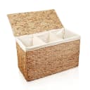 Lycce Wäschesortierer 3 Fächer mit Deckel Wasserhyazinthe Beige Bild 1