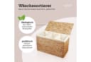 Lycce Wäschesortierer 3 Fächer mit Deckel Wasserhyazinthe Beige Bild 2
