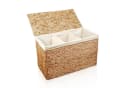 Lycce Wäschesortierer 3 Fächer mit Deckel Wasserhyazinthe Beige Bild 3