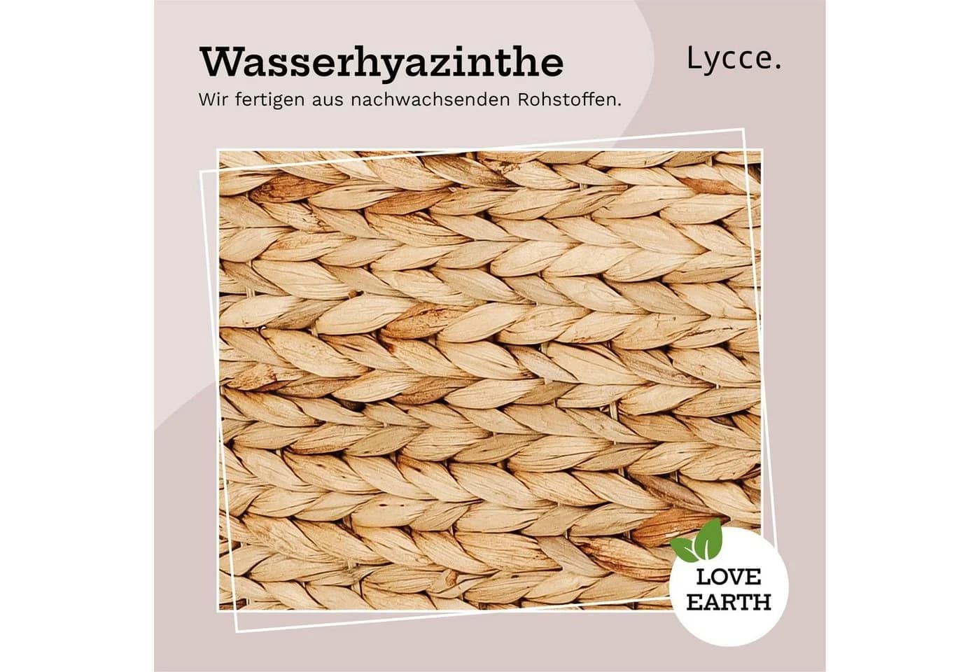 Lycce Regalkorb Kallax Einsatz Wasserhyazinthe Natur 2er Set - Bild 5