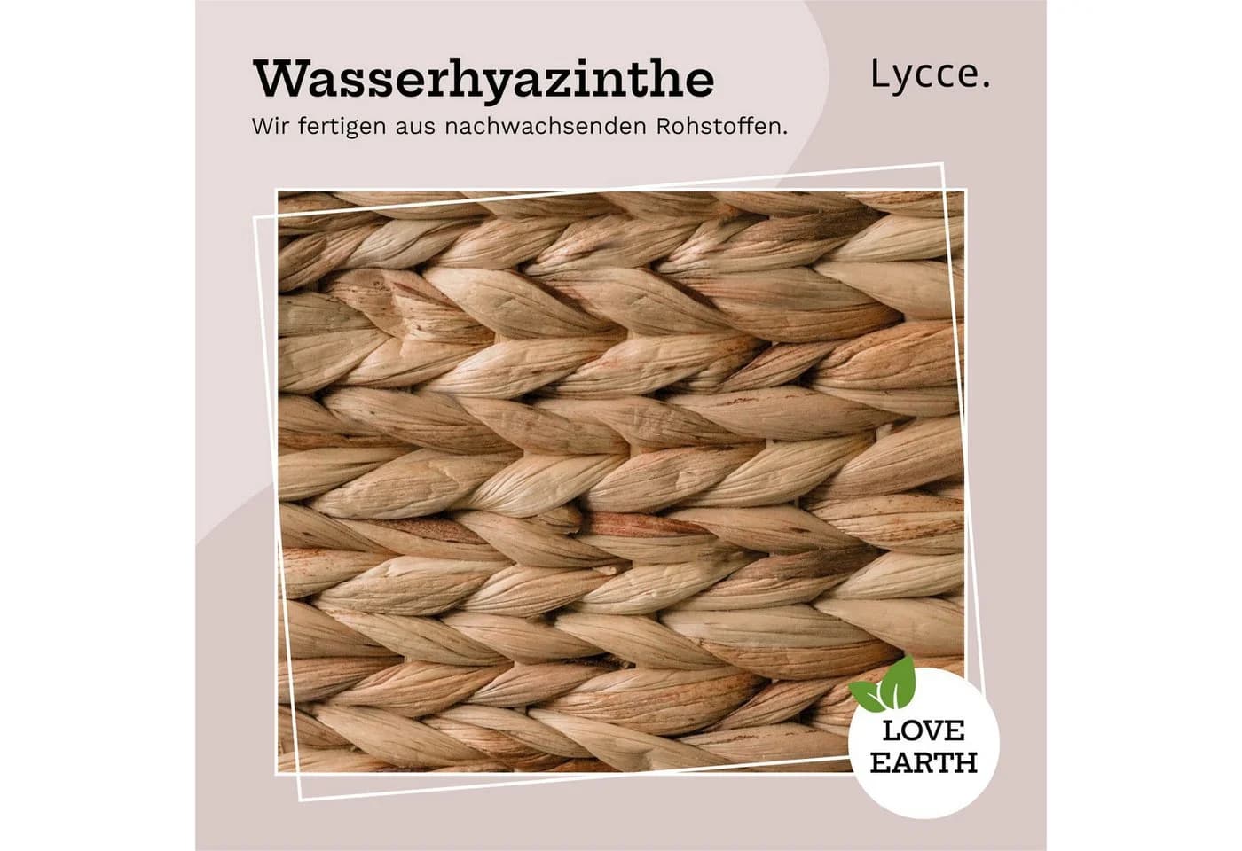 Lycce Wandregal Wasserhyazinthe Beige Geflochten - Bild 4