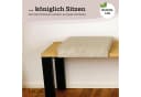 LYCCE Bankauflage Klemmkissen 1 Leiste Beige Cordstoff Bild 4