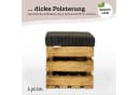 Lycce Polsterhocker mit Stauraum grau geflammt Cordstoff Bild 5