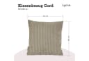 Lycce Dekokissen Kissenbezug Cordstoff Taupe 40x40cm Bild 4