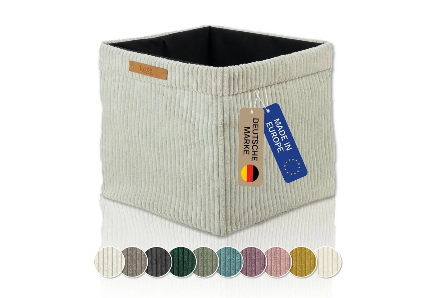 Lycce Regalkorb Kallax Boxen Cord 4er Set Beige Faltbar - Bild 2