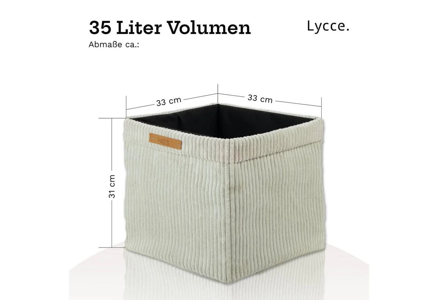 Lycce Regalkorb Kallax Boxen Cord 4er Set Beige Faltbar - Bild 3