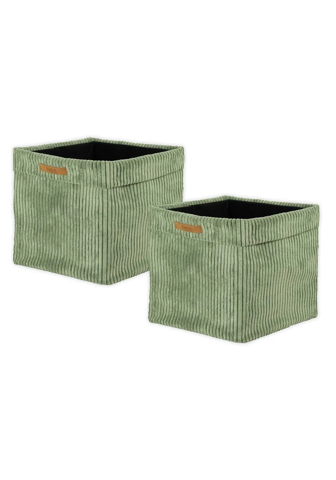 Lycce Kallax Boxen Cord 2er Set Salbei Aufbewahrungsbox Faltbar
