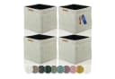 Lycce Regalkorb Kallax Boxen Cord 4er Set Beige Faltbar Bild 2