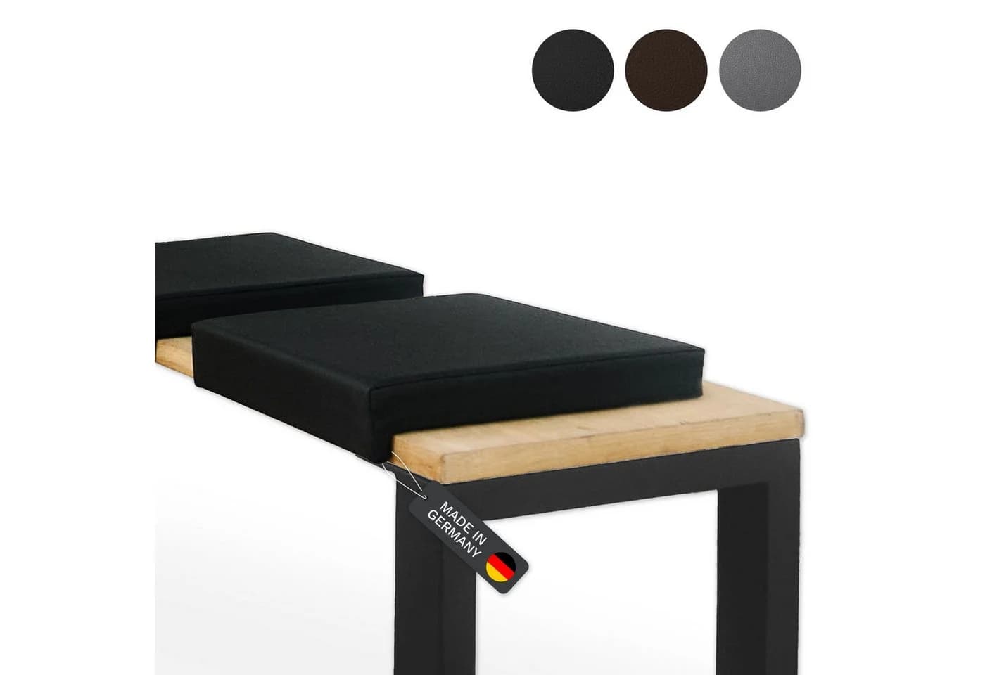 Lycce Bankauflage Kunstleder Klemmkissen 1 Leiste 6cm Höhe - Bild 2
