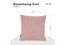 Lycce Dekokissen 2er Set Cordstoff Rosa 40x40 cm Bild 4