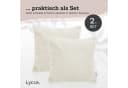 Lycce Dekokissen 2er Set Kissenhülle Bouclé 40x40 cm beige Bild 1