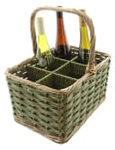 Dekoleidenschaft Flaschenträger Olivgrün Weide & Polyrattan Bild 2