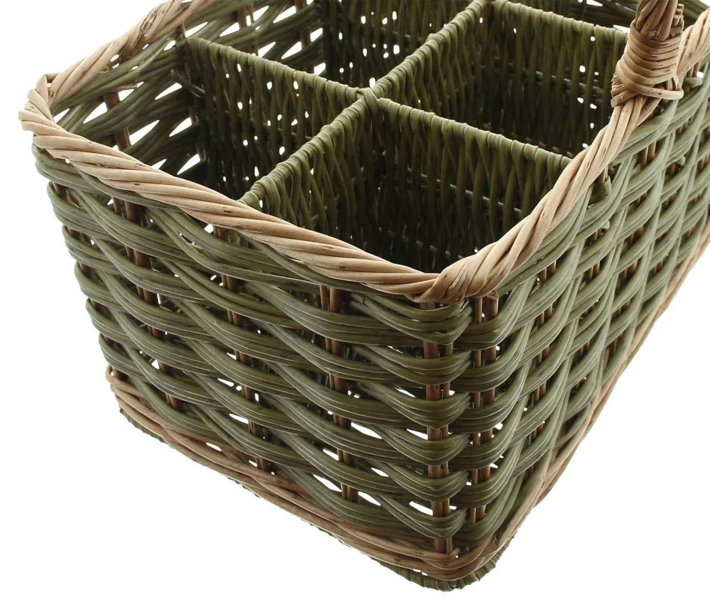 Dekoleidenschaft Flaschenträger Olivgrün Weide & Polyrattan - Bild 5