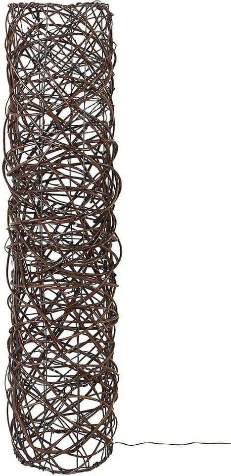 Dekoleidenschaft Dekosäule Leuchtdeko Rustikal Braun