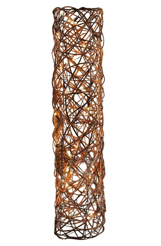 Dekoleidenschaft Dekosäule Leuchtdeko Rustikal Braun - Bild 2
