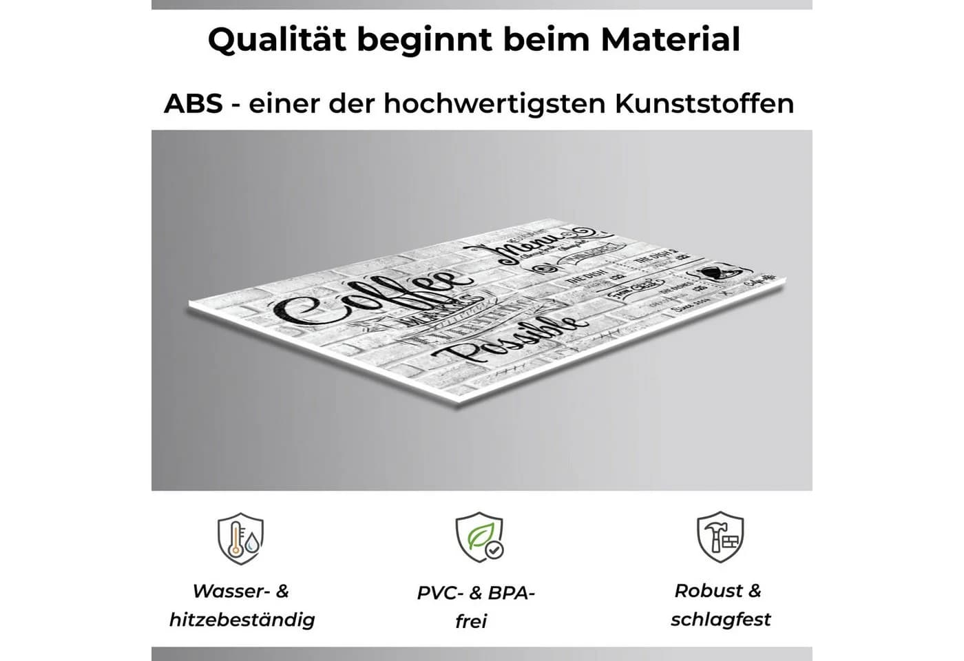 Rodnik Küchenrückwand Coffee Menu ABS-Kunststoff Platte Monolith - Bild 3