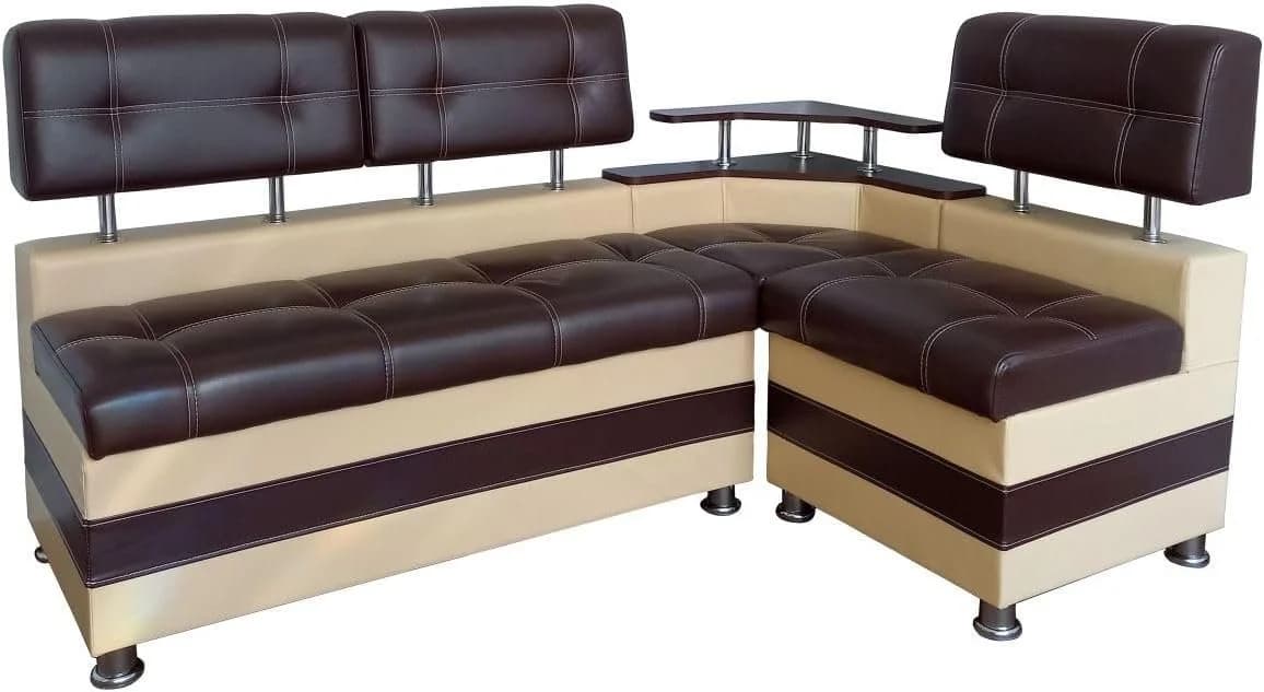 Rodnik Eckbank Latte mit Stauraum und Ablage, Beige/Braun - Bild 2
