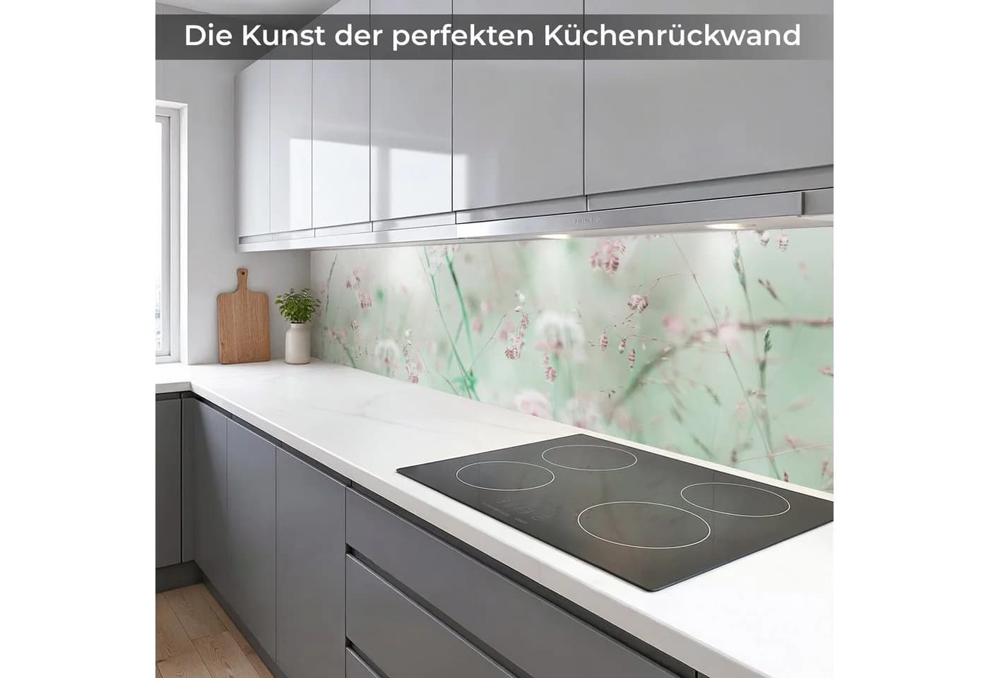 Rodnik Küchenrückwand Blütentraum ABS-Platte Direktdruck Grün