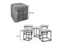 Rodnik Sitzhocker Transformer 5-in-1 Grau Schwarz Rollen Bild 1