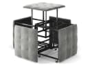 Rodnik Sitzhocker Transformer 5-in-1 Grau Schwarz Rollen Bild 3