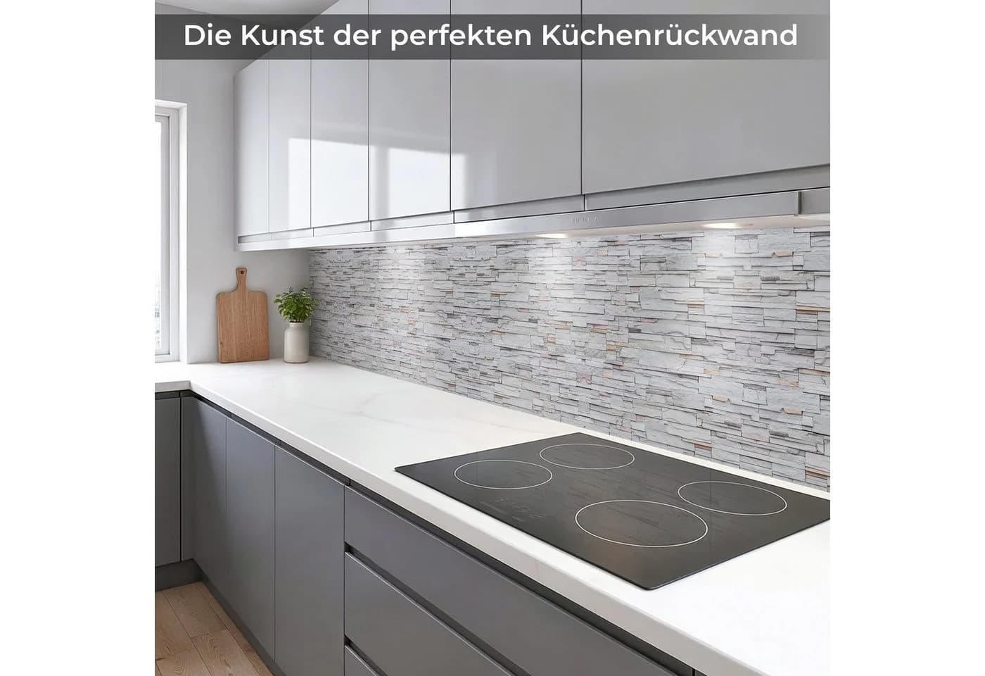 Rodnik Küchenrückwand Klinkerwand ABS Direktdruck Beige/Grau