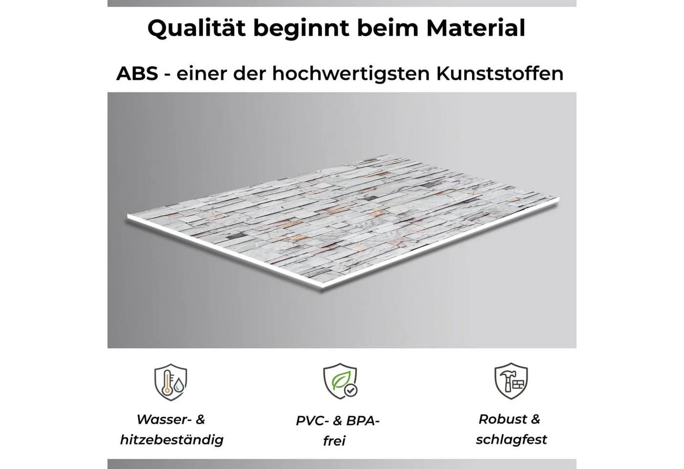 Rodnik Küchenrückwand Klinkerwand ABS Direktdruck Beige/Grau - Bild 3