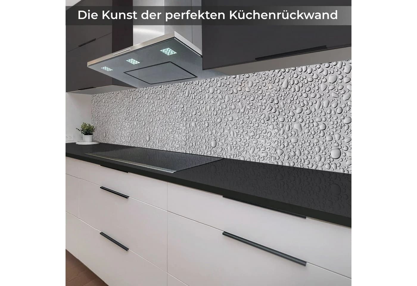 Küchenrückwand aus ABS-Kunststoff in Regentropfen