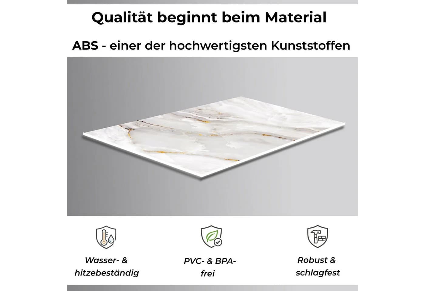 Rodnik Küchenrückwand Marmor Gold ABS-Kunststoff Platte - Bild 3