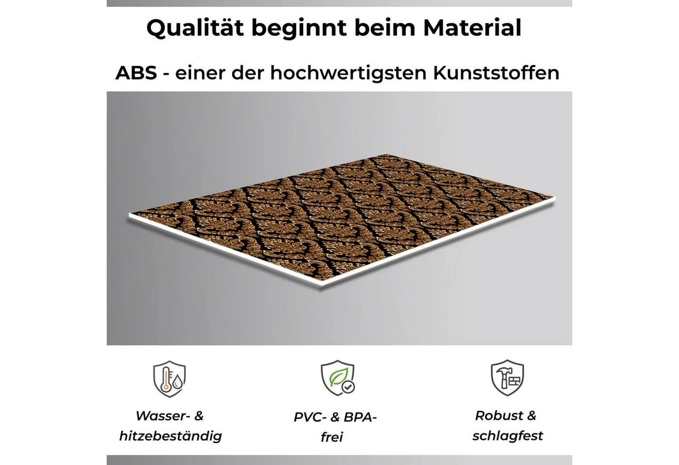 Rodnik Küchenrückwand Schwarz Gold Barock ABS-Platte - Bild 3