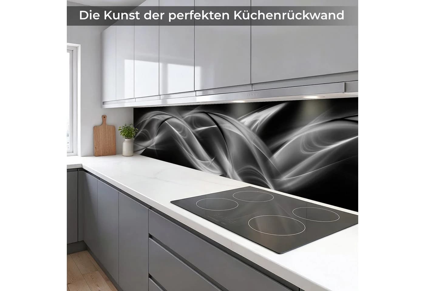 Küchenrückwand aus ABS-Kunststoff in Weiß