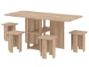 Rodnik Essgruppe Klapptisch Hocker Set 5-in-1 Braun Bild 1