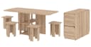 Rodnik Essgruppe Klapptisch Hocker Set 5-in-1 Braun Bild 2