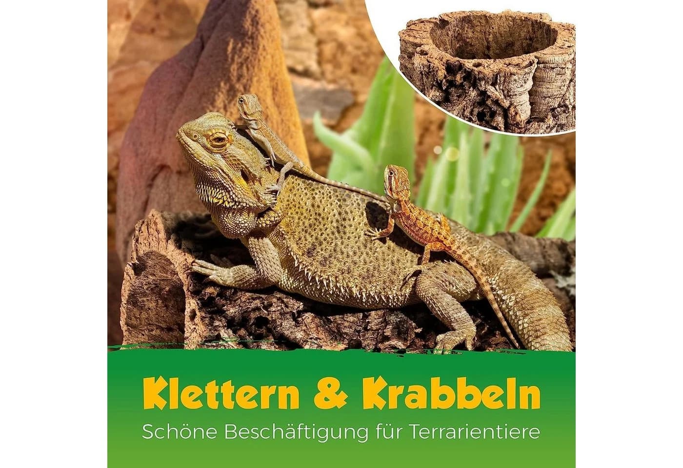 Kork-Deko.de Korkrinde Röhre Terrarien Deko Basteln - Bild 4