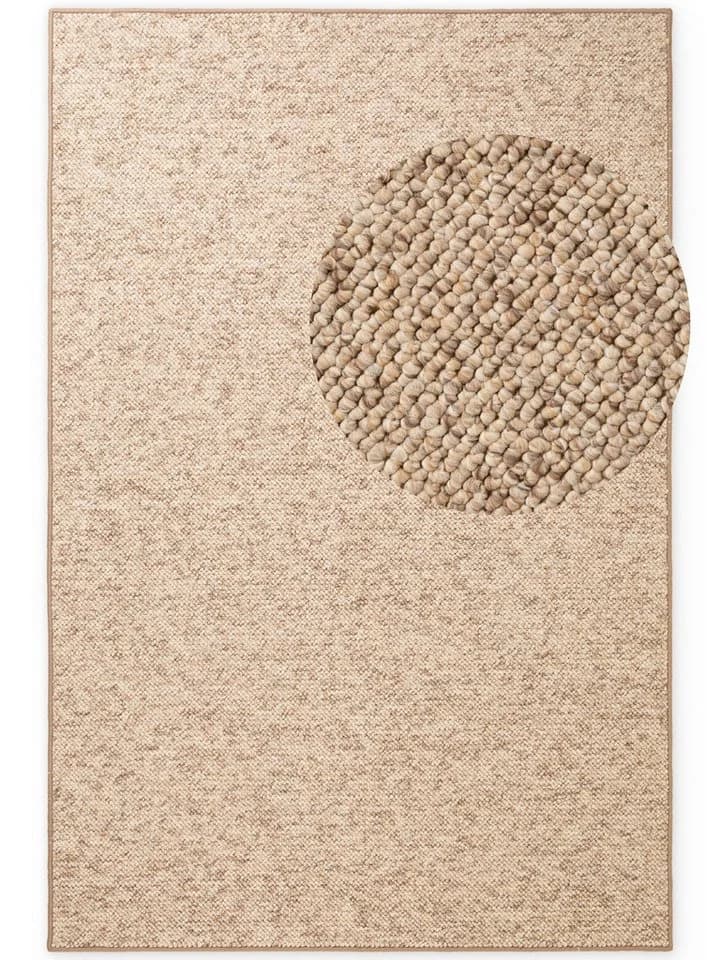 Skandinavischer Teppich im Flachgewebe-Stil, beige und braun