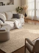 Skandinavischer Teppich im Flachgewebe-Stil, beige und braun Bild 2